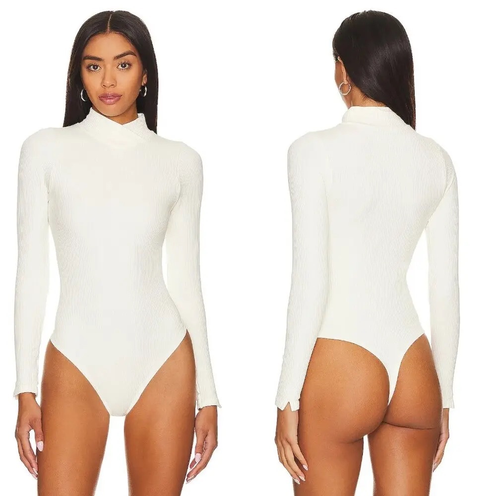 Intimately Free people XYZ Recycled Turtleneck Bodysuit In ivorysz XS/S